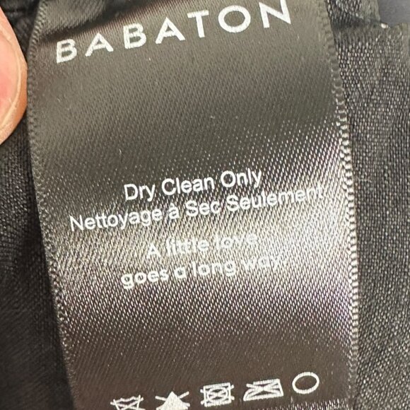 Aritzia Babaton Day Linen Black Pants Womens Size XL Elastic Waist Pull On 51486 - Picture 6 of 12